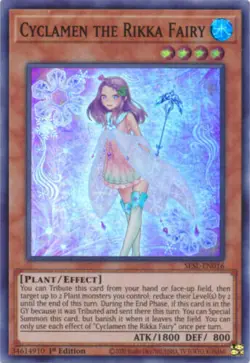 3 x Yu-Gi-Oh Card - SESL-EN016 - CYCLAMEN THE RIKKA FAIRY (super rare) - NM/M - Image 1