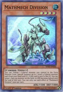 3 x Yu-Gi-Oh Card - MYFI-EN006 - MATHMECH DIVISION (super rare holo) - NM/Mint - Image 1