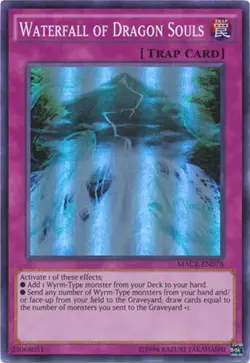 3 x Yu-Gi-Oh Card - MACR-EN078 - WATERFALL OF DRAGON SOULS (super rare) - NM/M - Image 1