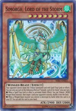 3 x Yu-Gi-Oh Card - RIRA-EN021 - SIMORGH, LORD OF THE STORM (super rare) - NM/M - Image 1