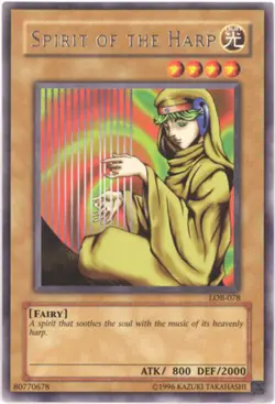 3 x Yu-Gi-Oh Card - LOB-078 - SPIRIT OF THE HARP (rare) - NM - Image 1
