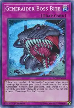 3 x Yu-Gi-Oh Card - MYFI-EN039 - GENERAIDER BOSS BITE (super rare holo) -NM/Mint - Image 1