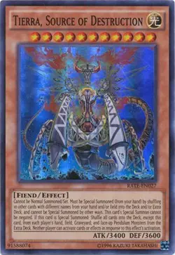3 x Yu-Gi-Oh Card - RATE-EN027 - TIERRA, SOURCE OF DESTRUCTION (holo) - NM/M - Image 1