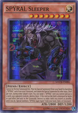 3 x Yu-Gi-Oh Card - MACR-EN086 - SPYRAL SLEEPER (super rare holo) - NM/Mint - Image 1