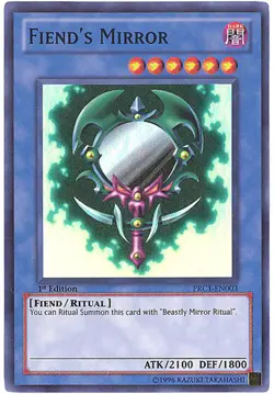 3 x Yu-Gi-Oh Card - PRC1-EN003 - FIEND'S MIRROR (super rare holo) - NM - Image 1