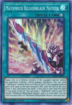 3 x Yu-Gi-Oh Card - MYFI-EN011 - MATHMECH BILLIONBLADE NAYUTA (super rare) NM/M - Image 1