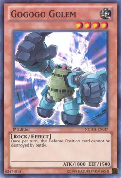 3 x Yu-Gi-Oh Card - NUMH-EN017 - GOGOGO GOLEM (super rare holo) - NM/M - Image 1