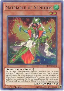 3 x Yu-Gi-Oh Card - HISU-EN001 - MATRIARCH OF NEPHTHYS (super rare holo) - NM/M - Image 1