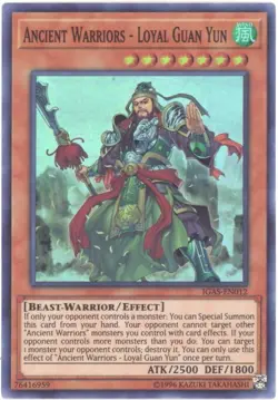 3 x Yu-Gi-Oh Card - IGAS-EN012 - ANCIENT WARRIORS - LOYAL GUAN YUN (holo) - NM/M - Image 1