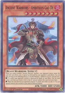3 x Yu-Gi-Oh Card - ETCO-EN020 - ANCIENT WARRIORS - AMBITIOUS CAO DE - NM/M - Image 1