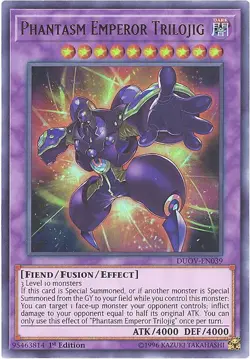 3 x Yu-Gi-Oh Card - DUOV-EN039 - PHANTASM EMPEROR TRILOJIG (ultra rare) NM/Mint - Image 1