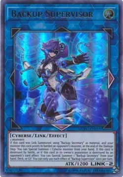 3 x Yu-Gi-Oh Card - DUPO-EN015 - BACKUP SUPERVISOR (ultra rare holo) - NM - Image 1
