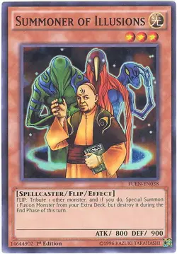 3 x Yu-Gi-Oh Card - FUEN-EN038 - SUMMONER OF ILLUSIONS (super rare holo) - NM/M - Image 1