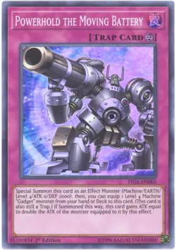 3 x Yu-Gi-Oh Card - FIGA-EN005 - POWERHOLD THE MOVING BATTERY (super rare) NM/M - Image 1