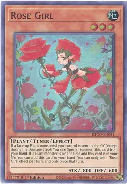 3 x Yu-Gi-Oh Card - ETCO-EN081 - ROSE GIRL (super rare holo) - NM/M - Image 1