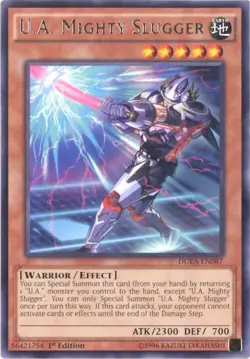 3 x Yu-Gi-Oh Card - DUEA-EN087 - U.A. MIGHTY SLUGGER (rare) - NM/M - Image 1