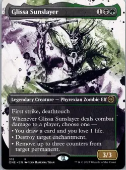 #318 Glissa Sunslayer (Showcase) Phyrexia: All Will Be One Rare - Image 1