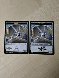 MTG Thopters Token x2 Artist Proof AP with Star Wars Sketch - Image 1