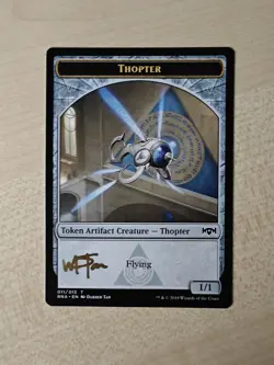 MTG Thopters Token x2 Artist Proof AP with Star Wars Sketch - Image 3