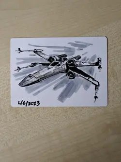 MTG Thopters Token x2 Artist Proof AP with Star Wars Sketch - Image 4