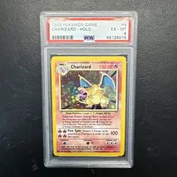 1999 Pokemon Game - Charizard Holo #4/102 - PSA 6 EX-MT Condition WOTC Base Set - Image 2