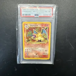 1999 Pokemon Game - Charizard Holo #4/102 - PSA 6 EX-MT Condition WOTC Base Set - Image 4