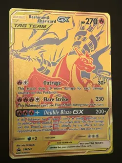 Pokemon Reshiram & Charizard GX Alternate Full Art SM201 Sun & Moon Promo NM/M - Image 1