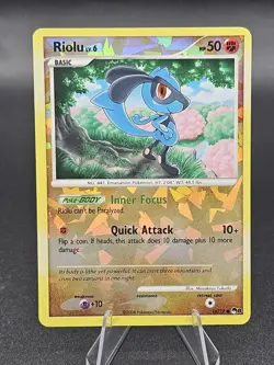 2008 Pokemon TCG Riolu POP Series 8 16/17 Cracked Ice Holo - Image 1