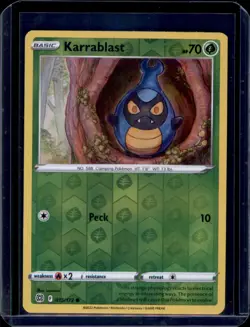Karrablast SWSH09: Brilliant Stars Pokemon #015/172 Reverse Holo NM+ - Image 1