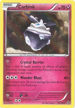 3 x Pokemon Card - XY Flashfire 68/106 - CARBINK (holo-foil) - NM/M - Image 1