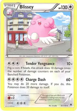 3 x Pokemon Card - XY Phantom Forces 81/119 - BLISSEY (rare) - NM/M - Image 1