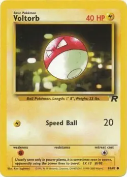 3 x Pokemon Card - Team Rocket 69/82 - VOLTORB (common) - NM - Image 1