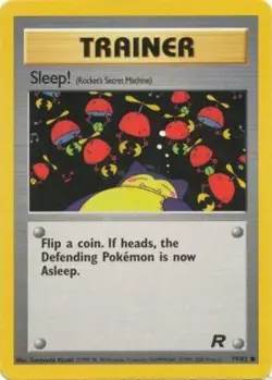 3 x Pokemon Card - Team Rocket 79/82 - SLEEP (common) - NM - Image 1