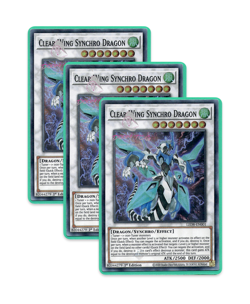 Yugioh! Clear Wing Synchro Dragon LED8-EN001 (SR) 1st Ed 3x "Synchro Support" - Image 1