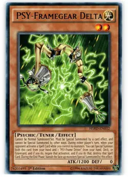 Yugioh! MP PSY-Framegear Delta - HSRD-EN032 - Rare - 1st Edition Moderately Play - Image 1