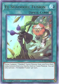 3 x Yu-Gi-Oh Card - DUPO-EN096 - EL SHADDOLL FUSION (ultra rare holo) - NM - Image 1