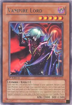 3 x Yu-Gi-Oh Card - DPKB-EN013 - VAMPIRE LORD (rare) - NM - Image 1