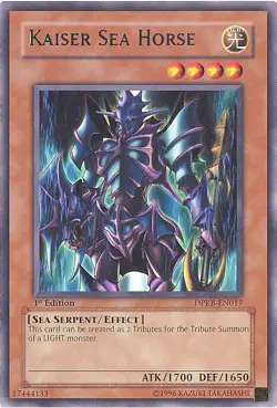 3 x Yu-Gi-Oh Card - DPKB-EN017 - KAISER SEA HORSE (rare) - NM - Image 1