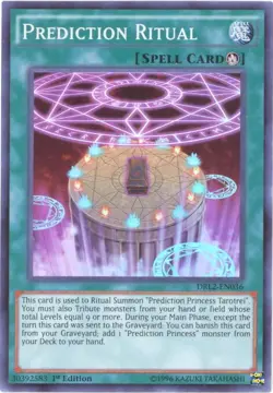 3 x Yu-Gi-Oh Card - DRL2-EN036 - PREDICTION RITUAL (super rare holo) - NM/Mint - Image 1