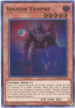 3 x Yu-Gi-Oh Card - DASA-EN012 - SHADOW VAMPIRE (super rare holo) - NM/Mint - Image 1
