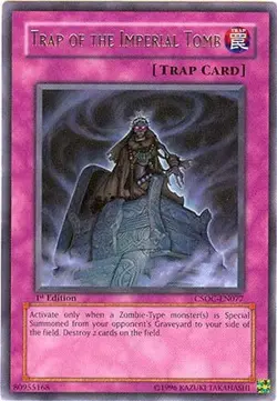 3 x Yu-Gi-Oh Card - CSOC-EN077 - TRAP OF THE IMPERIAL TOMB (rare) - NM - Image 1