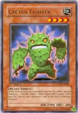3 x Yu-Gi-Oh Card - CSOC-EN082 - CACTUS FIGHTER (rare) - NM - Image 1