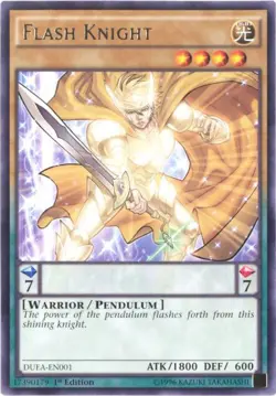 3 x Yu-Gi-Oh Card - DUEA-EN001 - FLASH KNIGHT (rare) - NM/M - Image 1