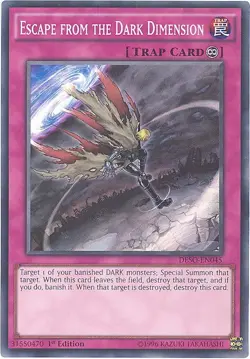 3 x Yu-Gi-Oh Card - DESO-EN045 -ESCAPE FROM THE DARK DIMENSION (super rare holo) - Image 1