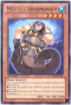 3 x Yu-Gi-Oh Card - ABYR-EN081 - MERMAIL ABYSSMANDER (rare) - NM/M - Image 1