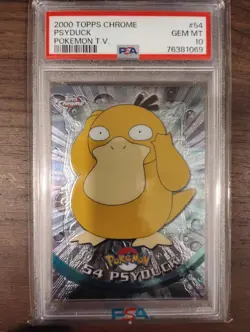PSA 10 ⭐ Pokemon Psyduck 54 2000 Topps Chrome T.V. Graded Card - Image 1