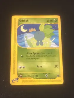 Oddish 97/165 - Aquapolis - EReader - Vintage 2002 Pokemon Card - Image 1