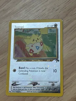 Pokemon Togepi 4/18 Southern Islands Reverse Holo Card MP - Image 1