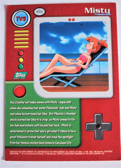 TV3 Misty - Topps Pokemon Card - Character Card #3 - (free postage) - Image 2