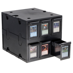 BCW Card Box Bin 6 Drawers 1000+ Gaming Cards - GENTLY USED (HANDLES INCLUDED) - Image 1